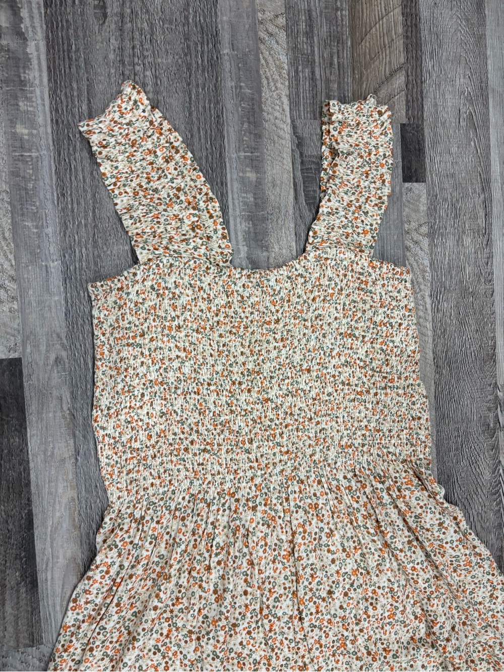Aerie Smocked Ditzy Floral Midi Dress Small - Picture 5 of 5